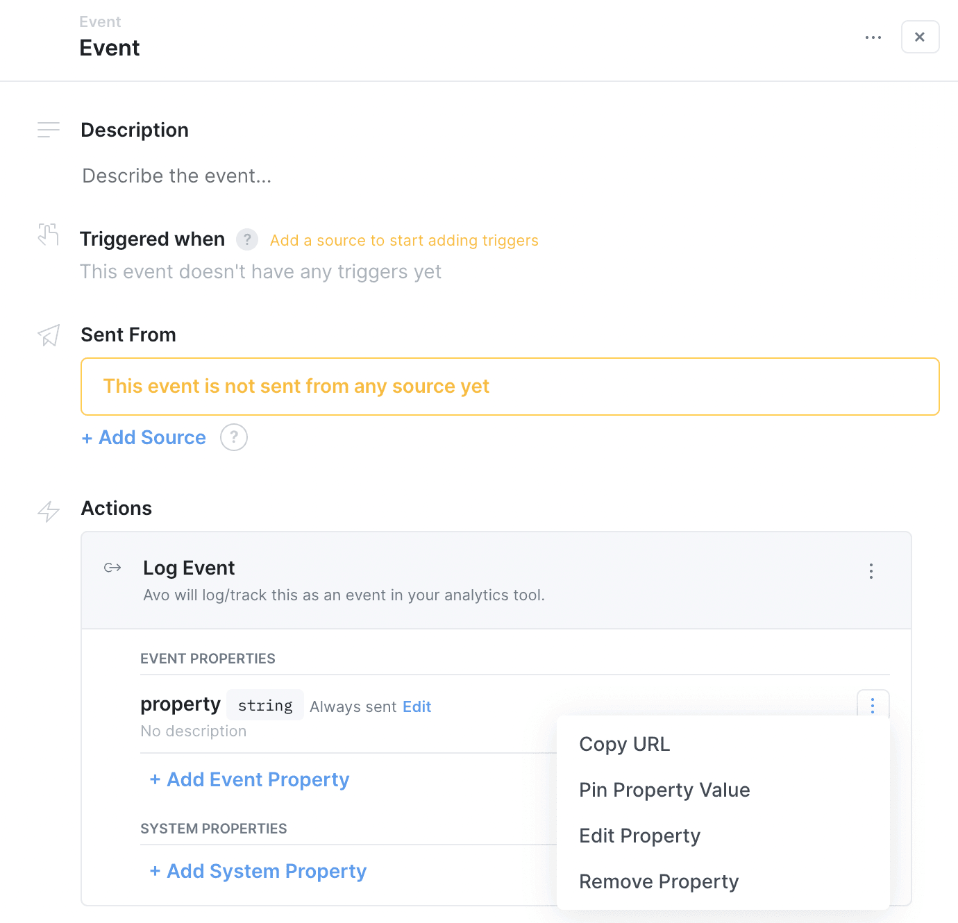Pinned Properties and Use Cases - Avo Docs