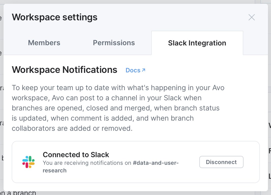 Workspace notifications
